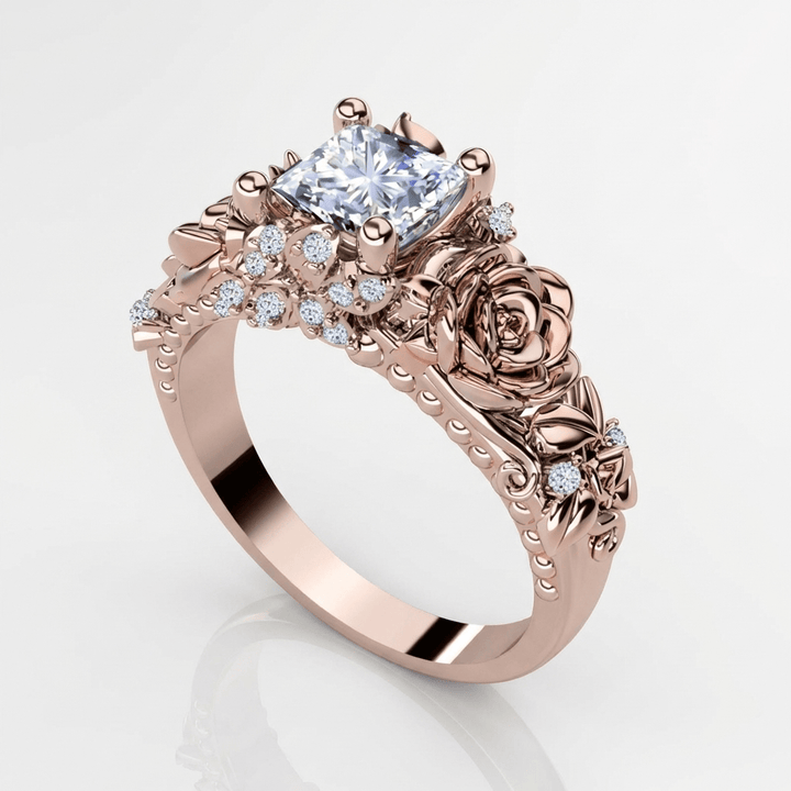 ANELLO VINTAGE ROSE & ZIRCONIO