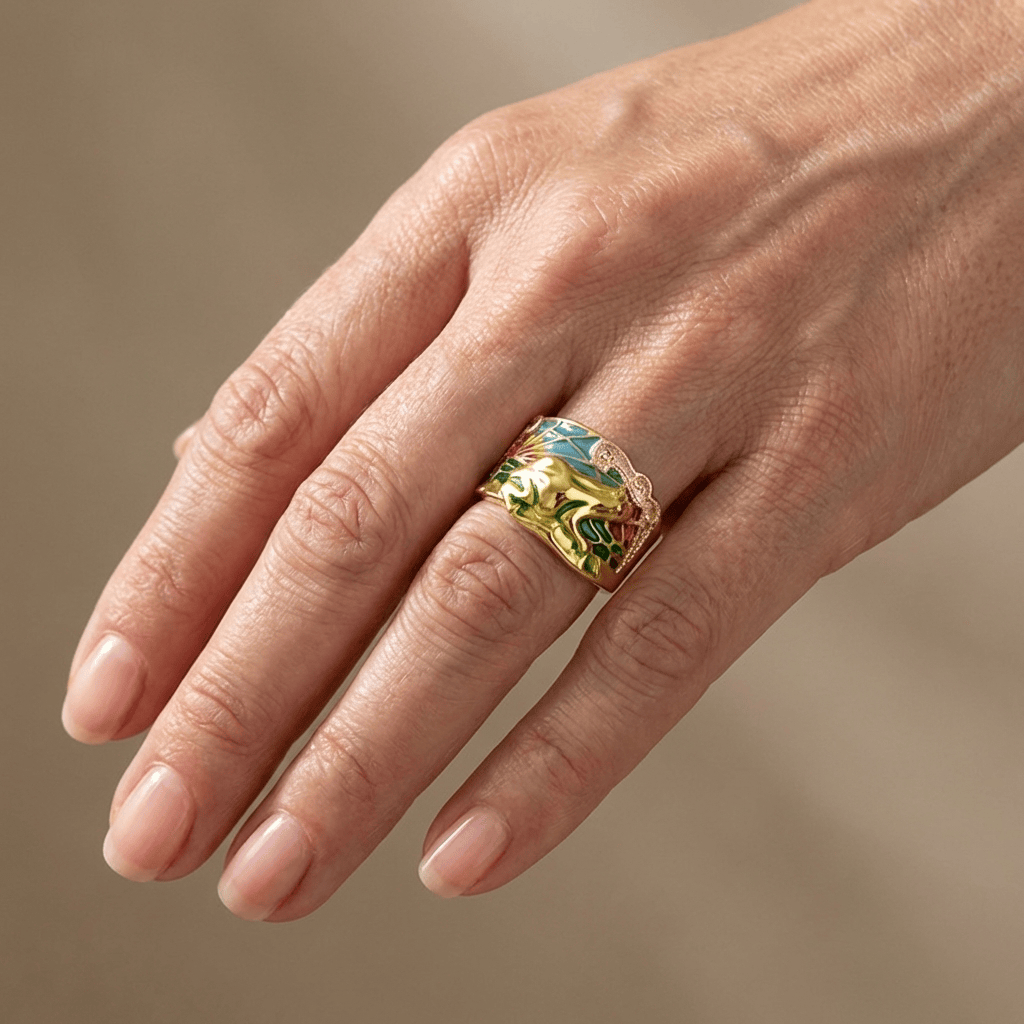 ANELLO ORNATO IN ORO ROSA ETERNO