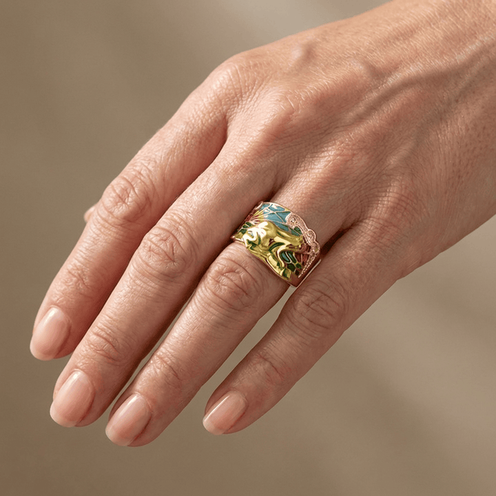 ANELLO ORNATO IN ORO ROSA ETERNO
