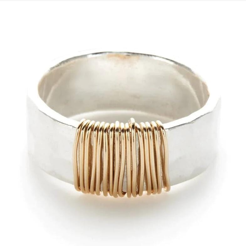 ANELLO IN ARGENTO FATTO A MANO E COIL