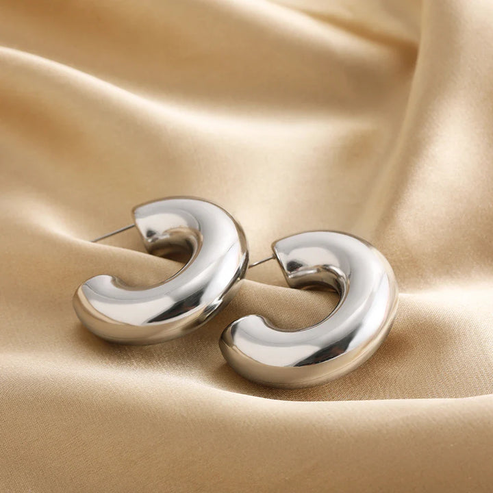 Hoop Earrings | Gold Plated, Chunky Design