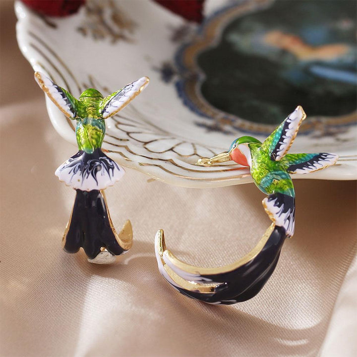Orecchini Unici Creativi a Forma di Colibrì