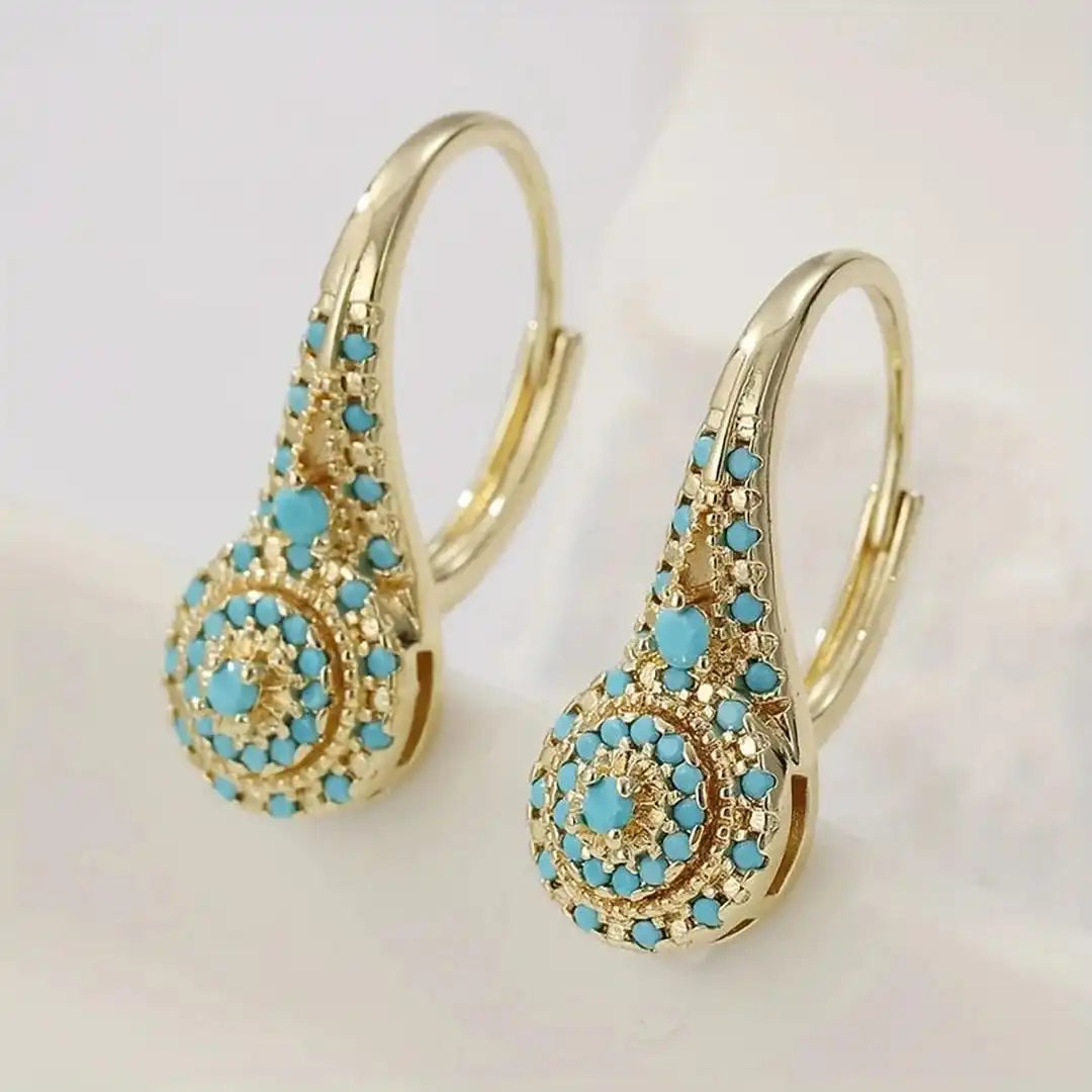 Orecchini Eleganti Mandala Turchesi
