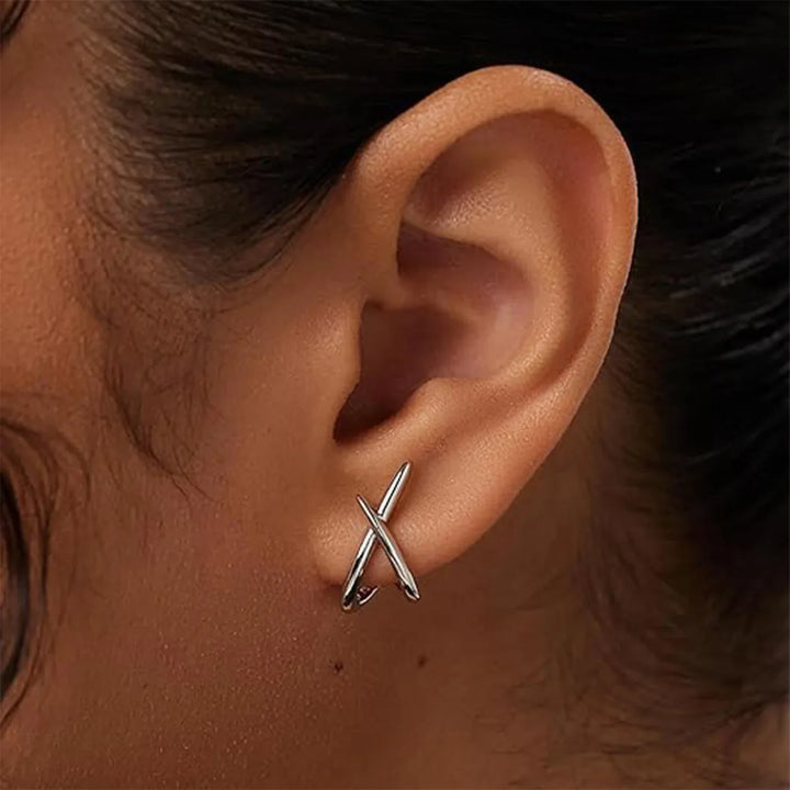 Cross Earrings for Women  Stainless Steel, Minimalist Design
