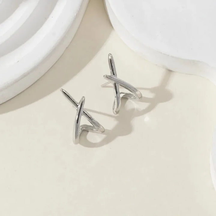 Cross Earrings for Women  Stainless Steel, Minimalist Design