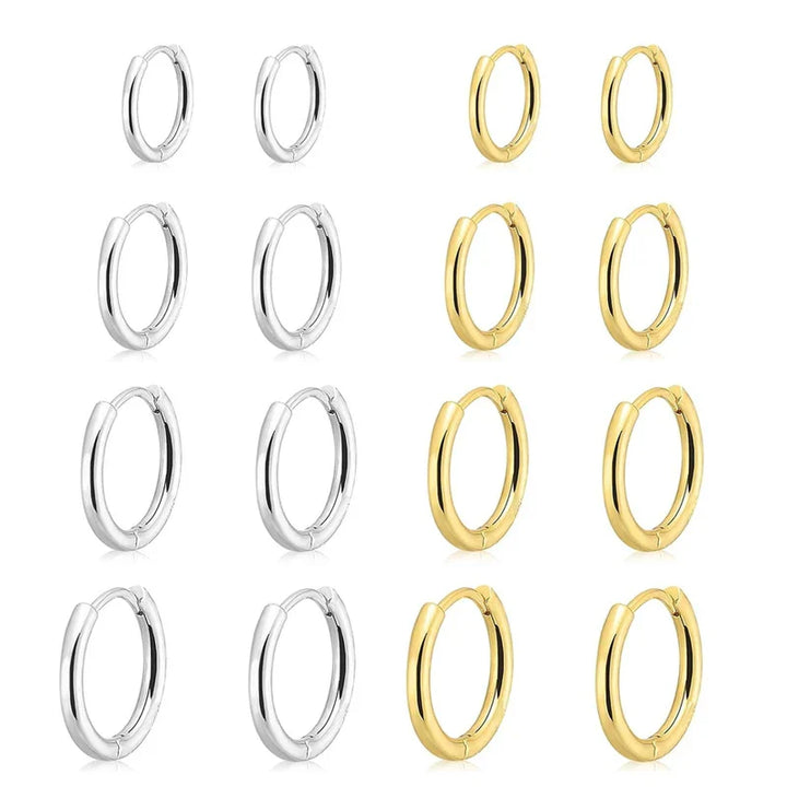 Small Hoop Earrings Durable Stainless Steel, Classic Design