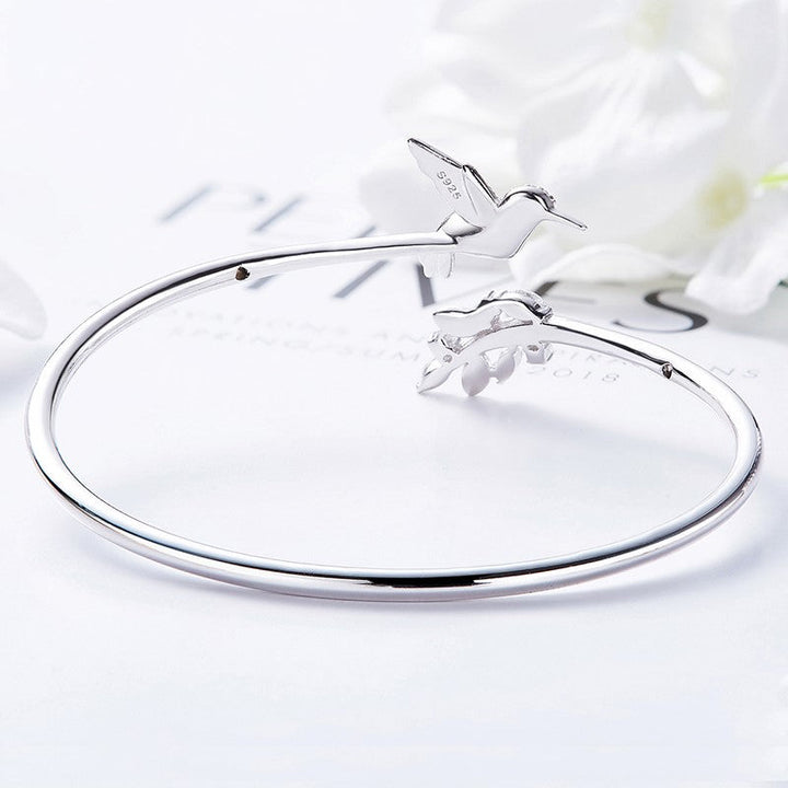 Anello Colibrì Regolabile con Diamante in Strass