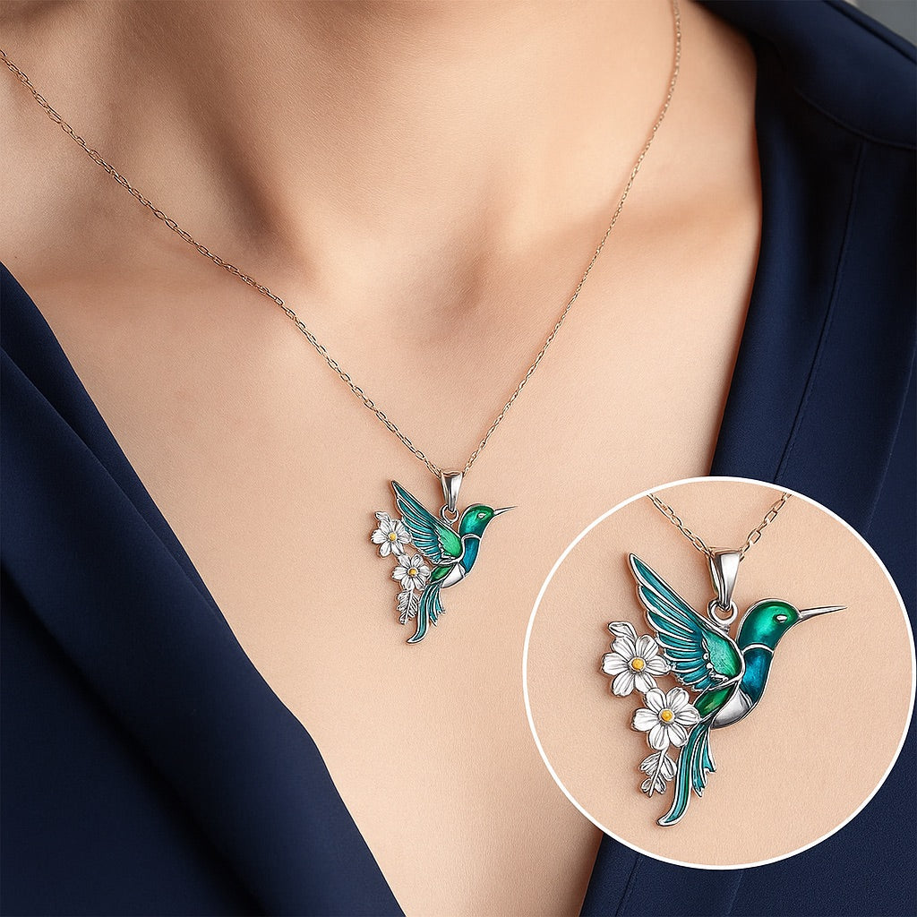 Bellissima Collana Colibrì con Orecchini Bonus – Offerta a Tempo Limitato