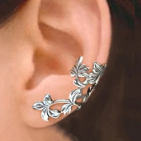 Orecchini Vintage in Argento a Foglia